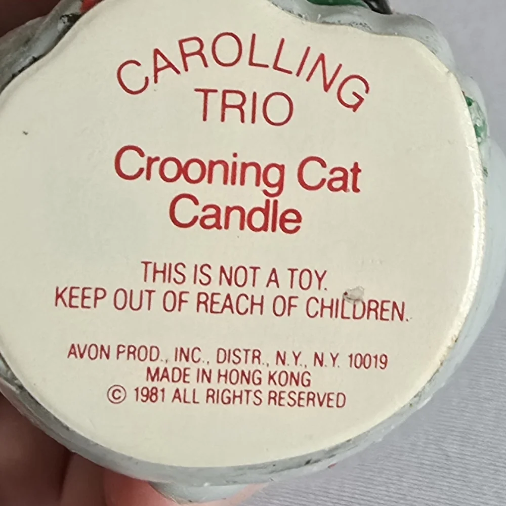 Vintage LOT XMAS Candles 1 Christmasville Schoolhouse,  3 Santas, 1 Avon Kitty